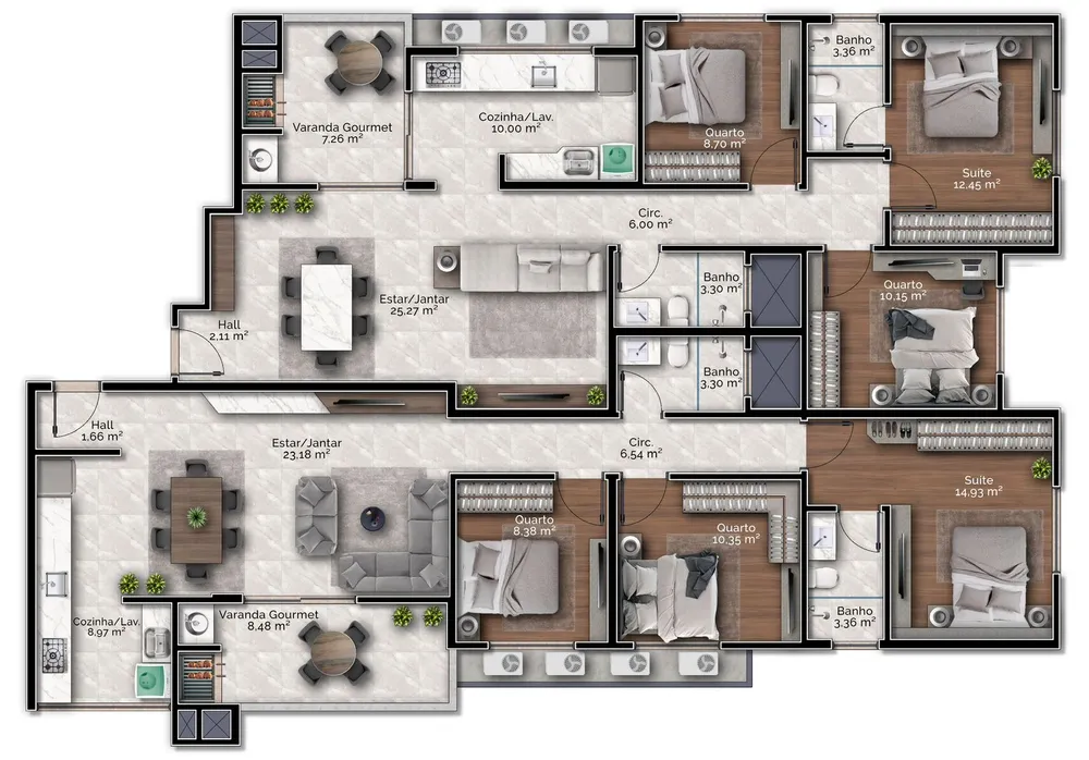 Apartamento, 2 quartos, 104 m² - Foto 1