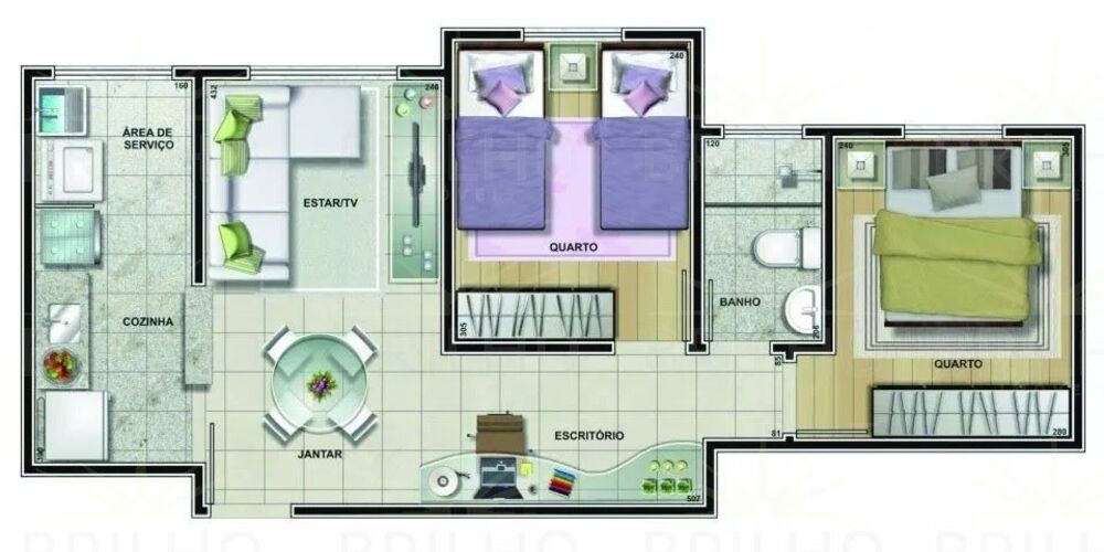 Apartamento, 2 quartos, 46 m² - Foto 2