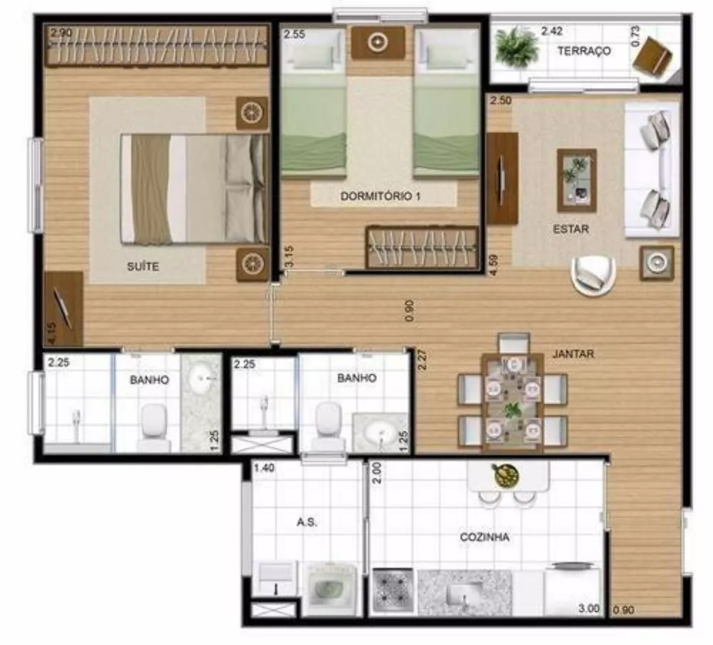 Apartamento, 2 quartos, 61 m² - Foto 13