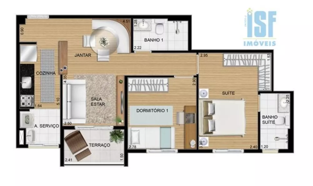 Apartamento à venda com 2 quartos, 57m² - Foto 7