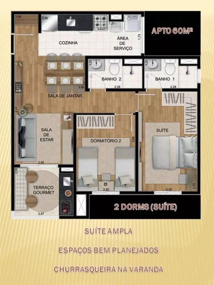 Apartamento à venda com 2 quartos - Foto 3