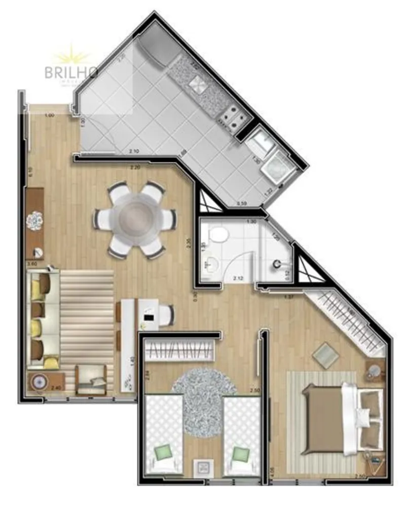 Apartamento, 2 quartos, 57 m² - Foto 6