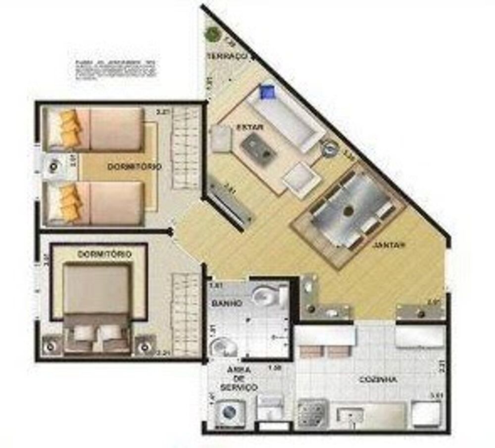 Apartamento, 2 quartos - Foto 1