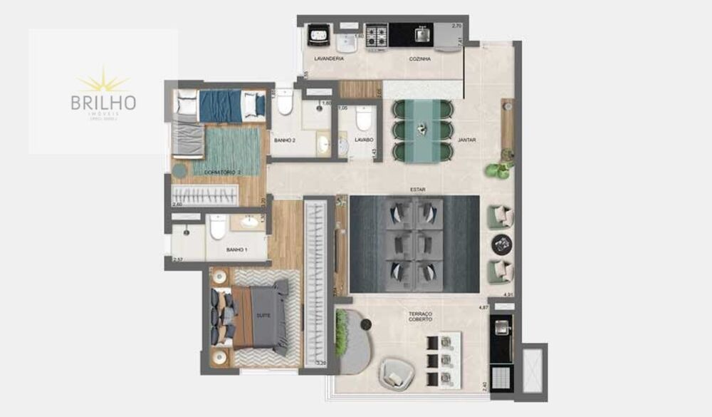 Apartamento, 2 quartos, 69 m² - Foto 7