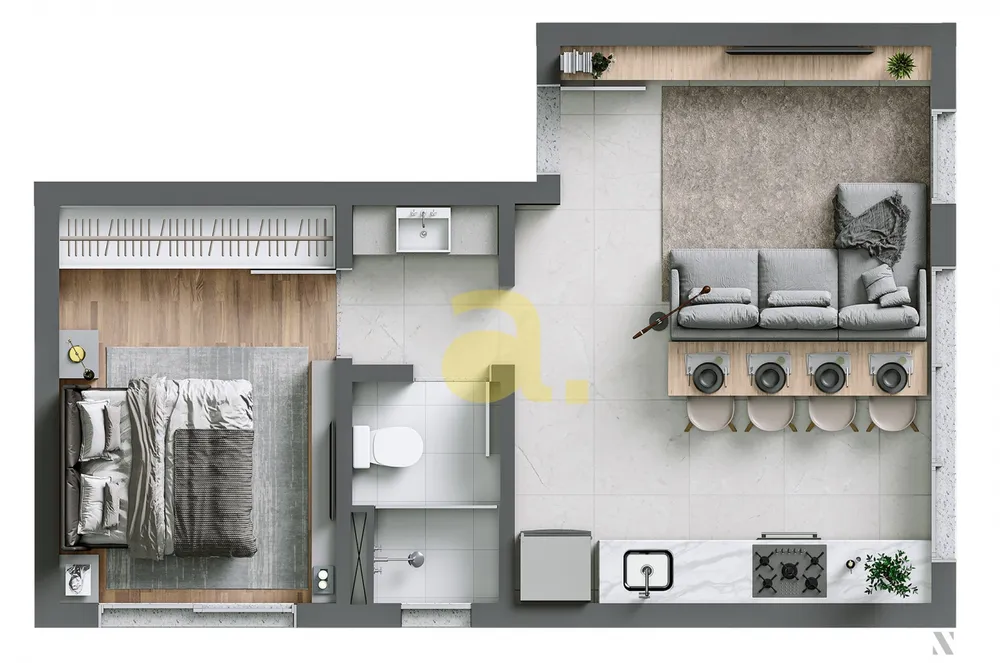 Apartamento, 1 quarto, 31 m² - Foto 13