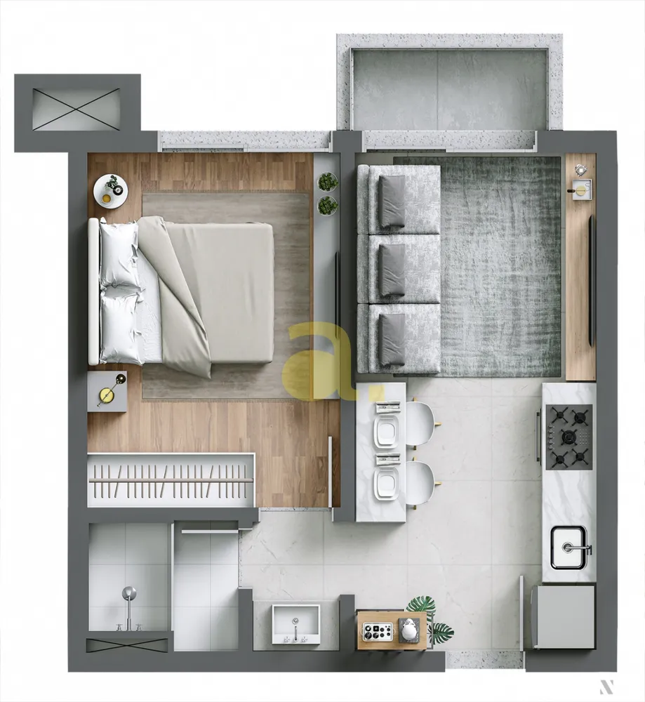 Apartamento, 1 quarto, 31 m² - Foto 14