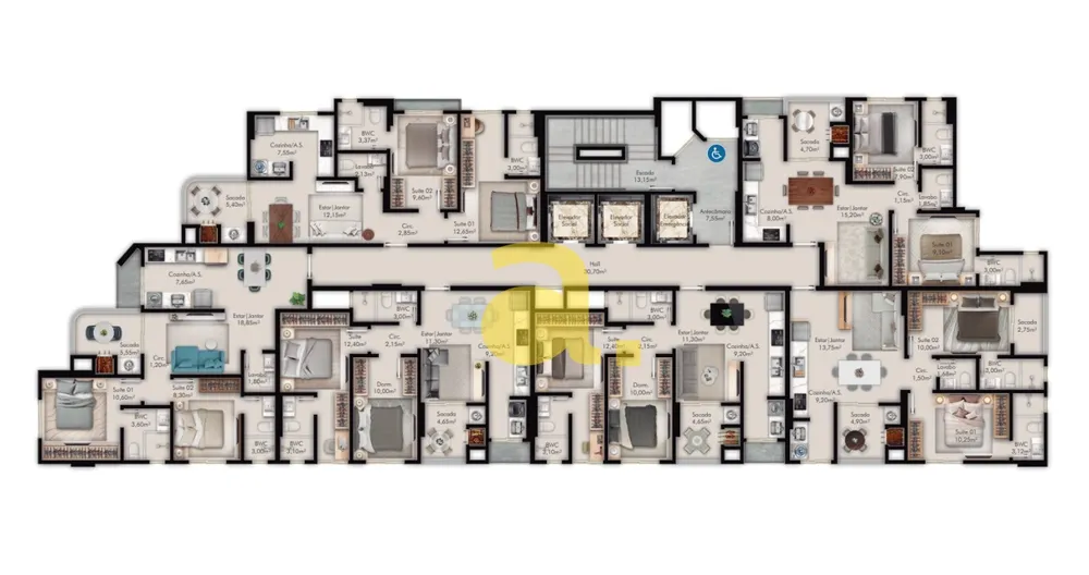 Apartamento, 2 quartos, 669 m² - Foto 2