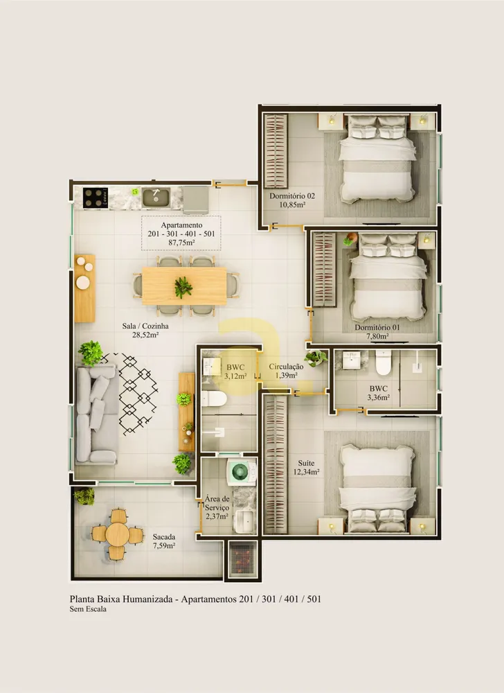 Apartamento, 3 quartos, 81 m² - Foto 10