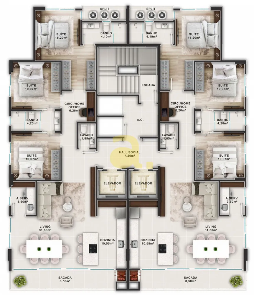 Apartamento, 3 quartos, 120 m² - Foto 12
