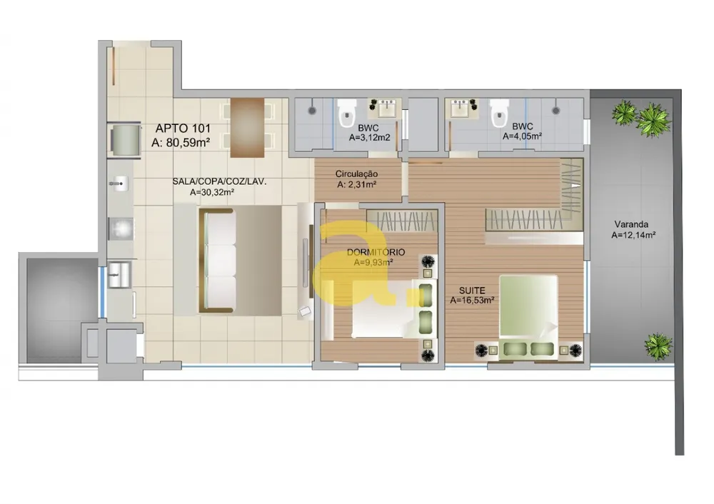Apartamento, 2 quartos, 97 m² - Foto 9