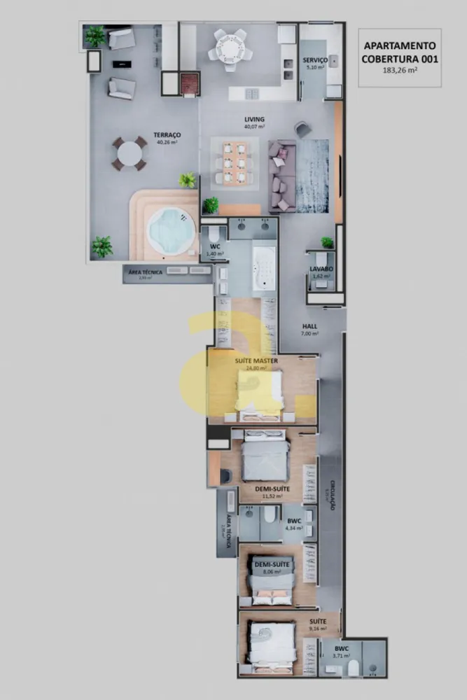 Cobertura, 3 quartos, 90 m² - Foto 14