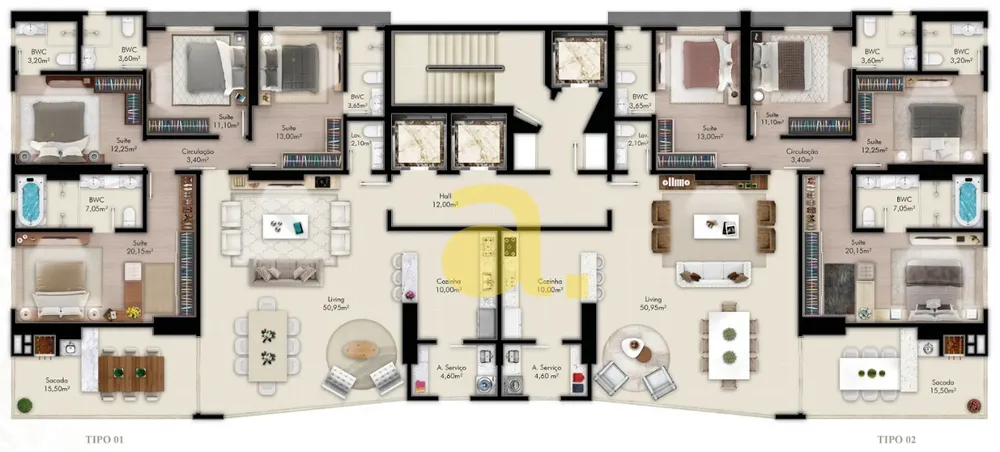 Apartamento, 4 quartos, 183 m² - Foto 12