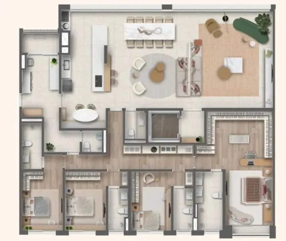 Apartamento, 4 quartos - Foto 1