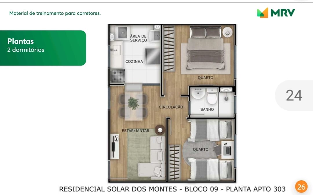 Apartamento à venda com 2 quartos, 40m² - Foto 7