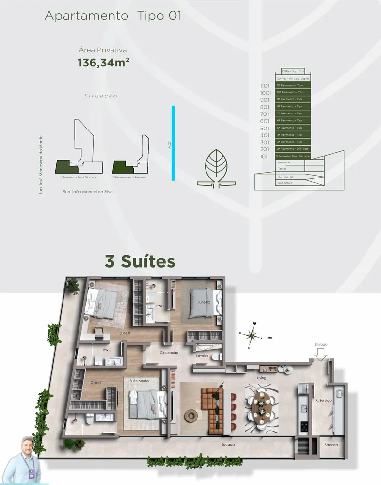 Cobertura, 3 quartos, 391 m² - Foto 2