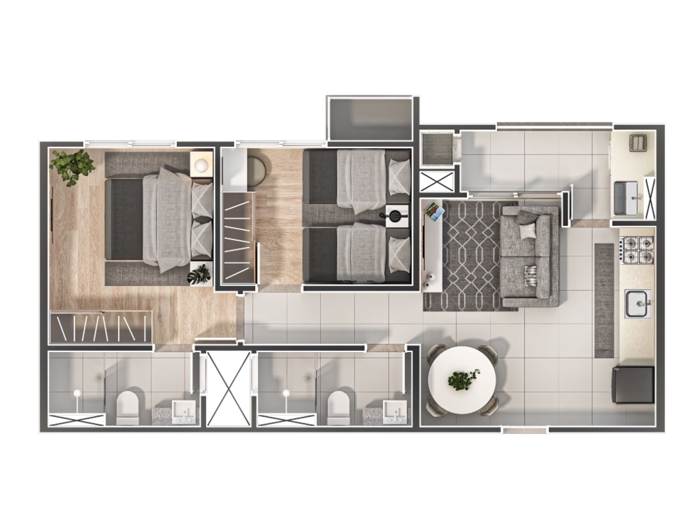 Apartamento, 2 quartos, 56 m² - Foto 8