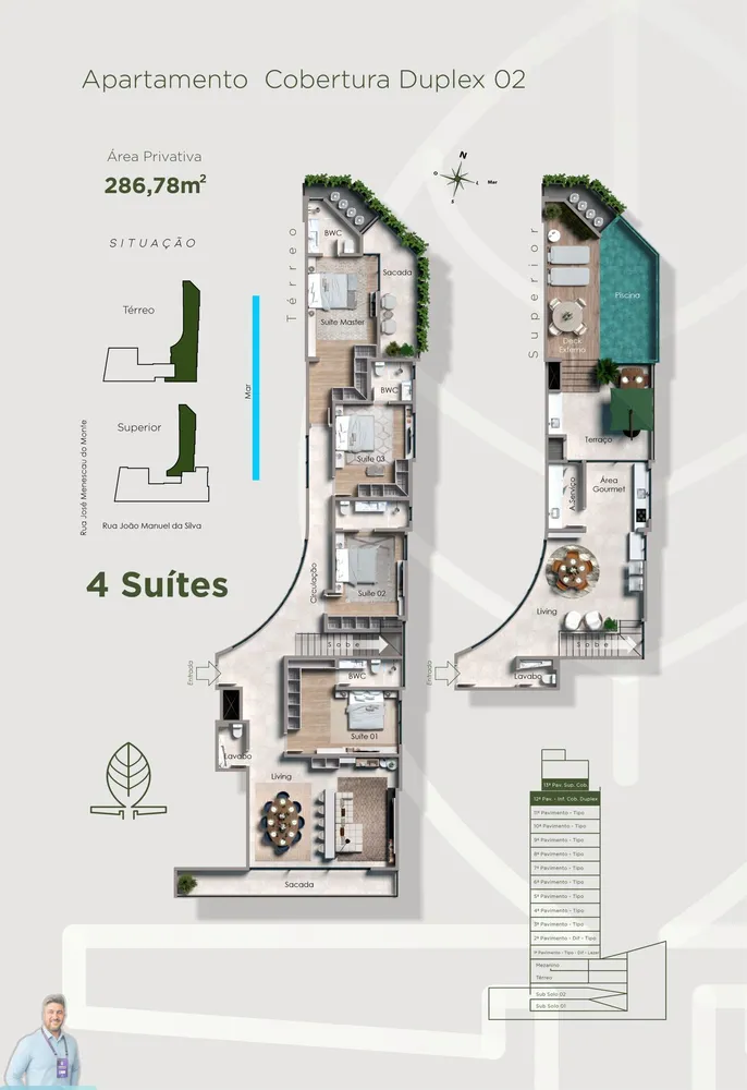 Apartamento, 3 quartos, 137 m² - Foto 2