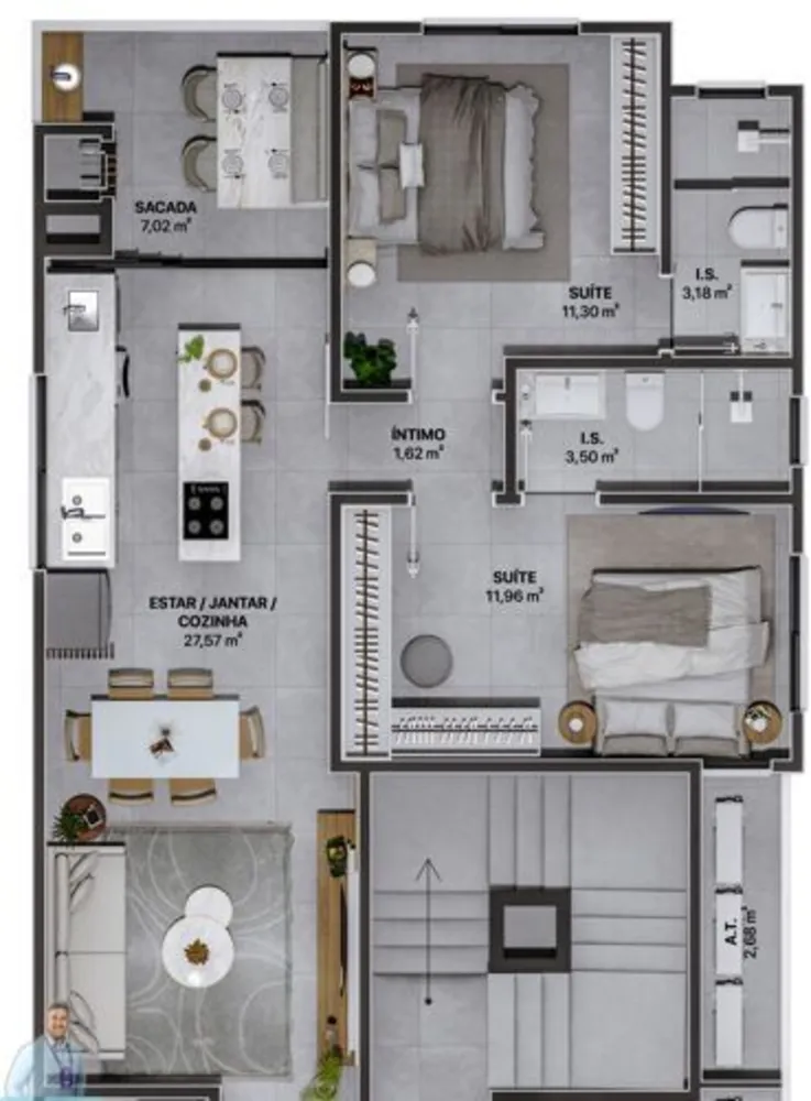 Apartamento, 2 quartos, 80 m² - Foto 4