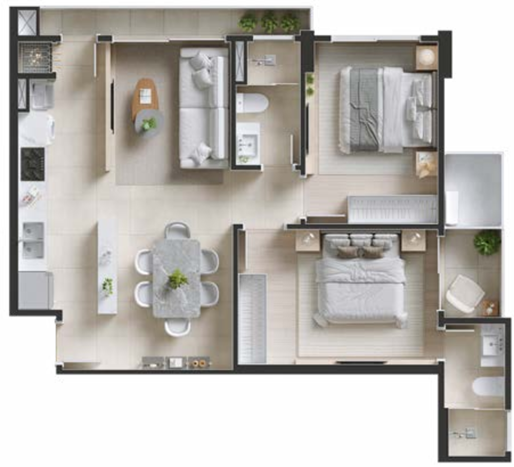 Apartamento, 2 quartos, 77 m² - Foto 7