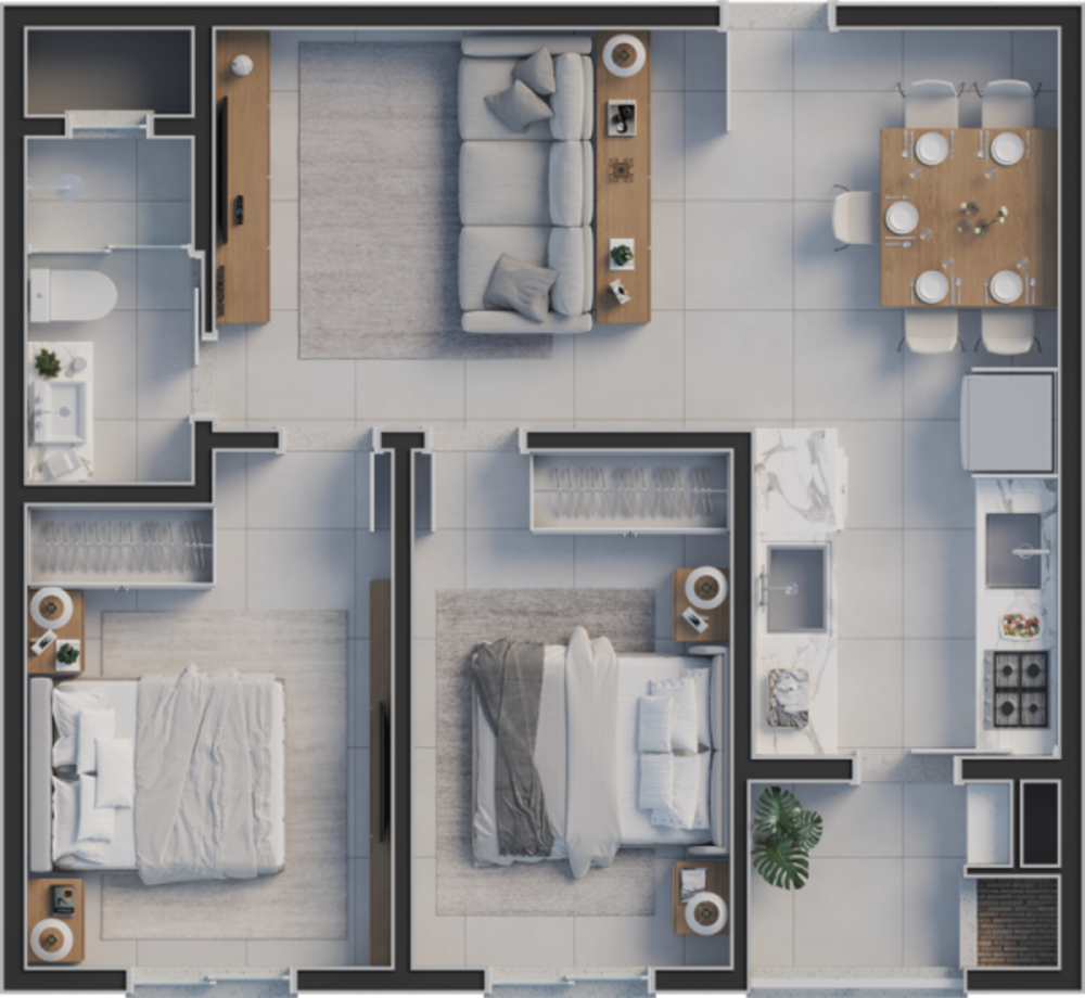 Apartamento, 2 quartos, 55 m² - Foto 7