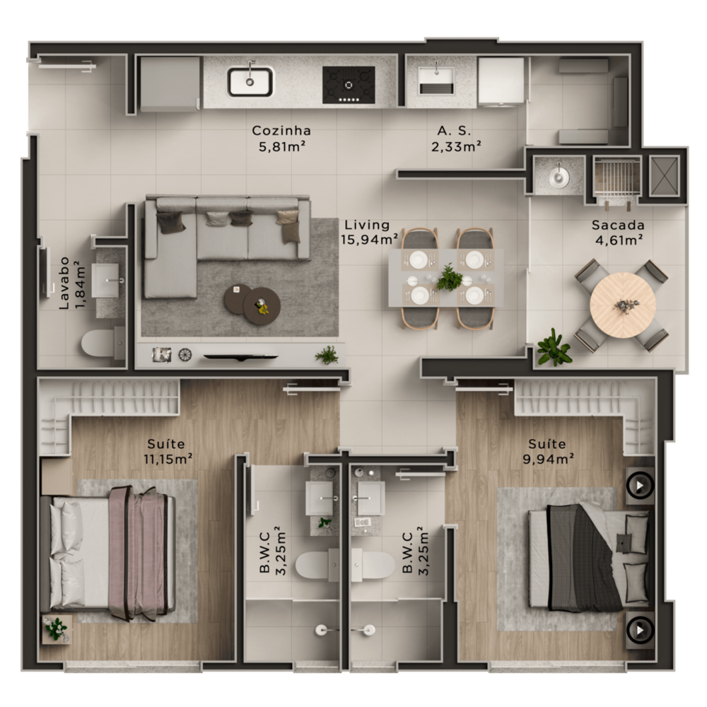 Apartamento, 2 quartos, 76 m² - Foto 13