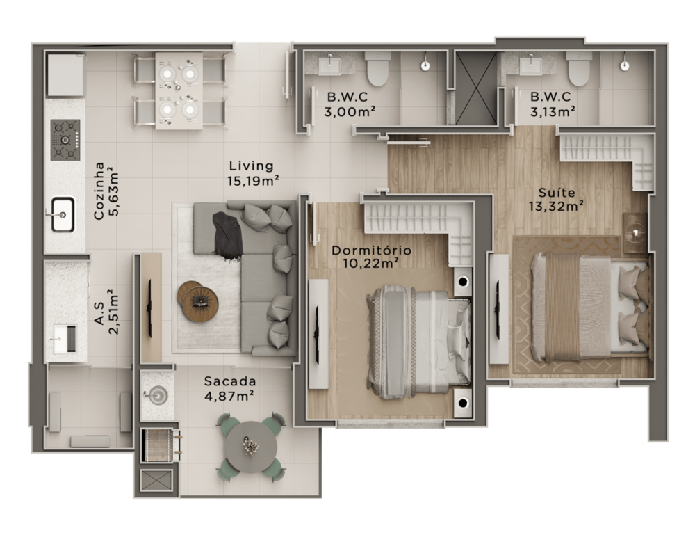 Apartamento, 2 quartos, 76 m² - Foto 14