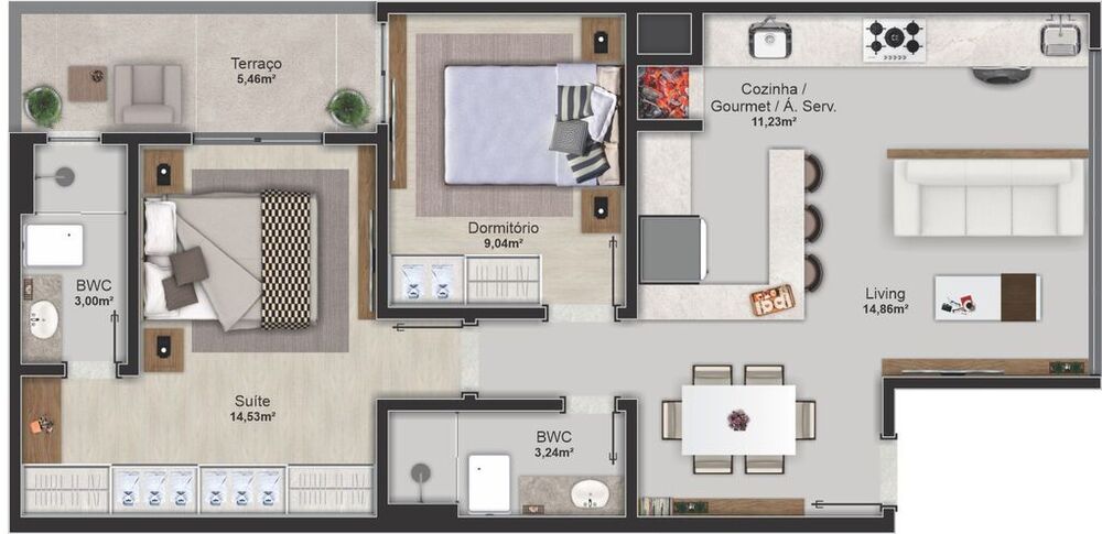 Apartamento, 2 quartos, 71 m² - Foto 7