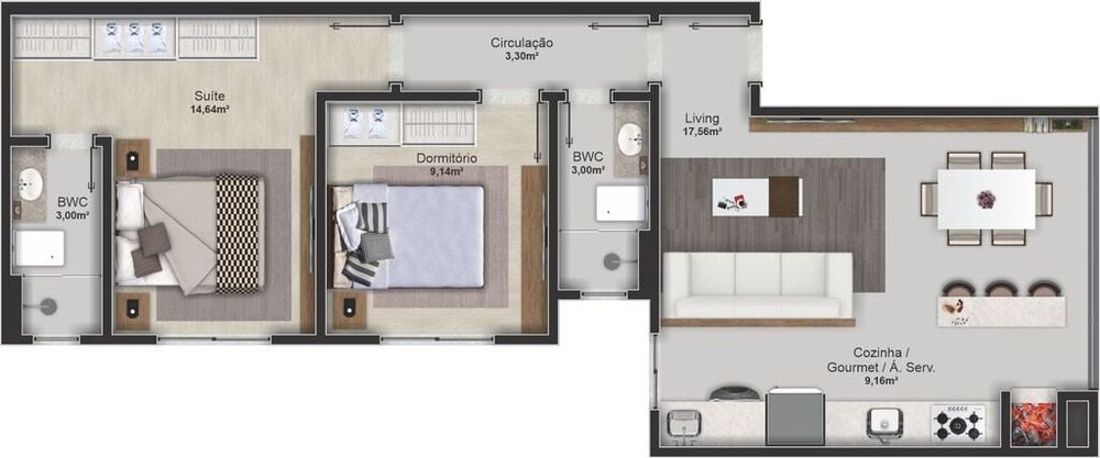 Apartamento, 2 quartos, 71 m² - Foto 6