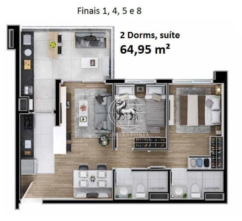 Apartamento, 2 quartos, 64 m² - Foto 2