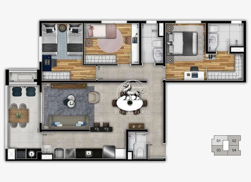 Apartamento, 3 quartos, 92 m² - Foto 2