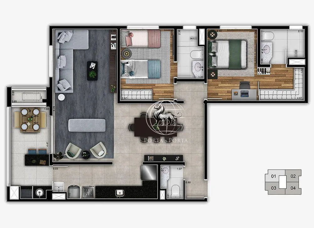 Apartamento, 3 quartos, 92 m² - Foto 4