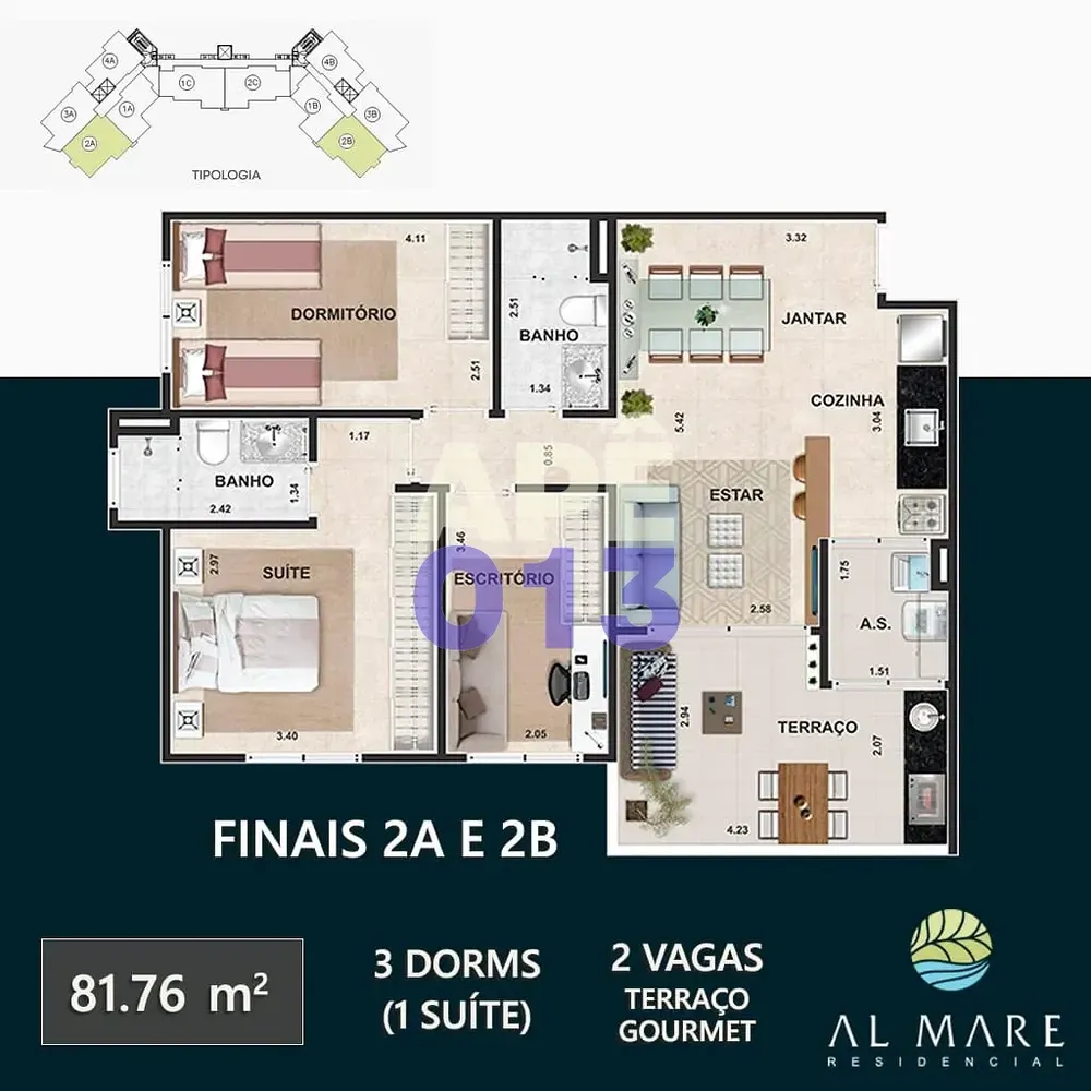 Apartamento, 2 quartos, 81 m² - Foto 3