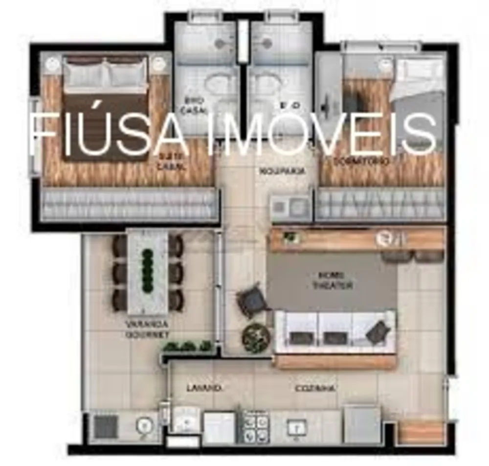 Apartamento, 2 quartos, 63 m² - Foto 3