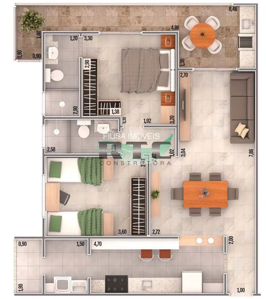 Apartamento, 2 quartos, 84 m² - Foto 16