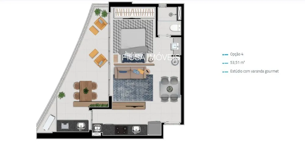 Apartamento, 1 quarto, 49 m² - Foto 12