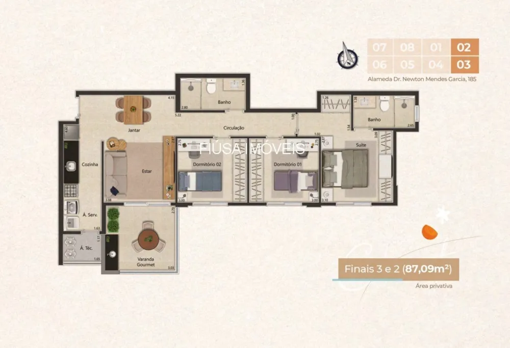 Apartamento, 2 quartos, 77 m² - Foto 3