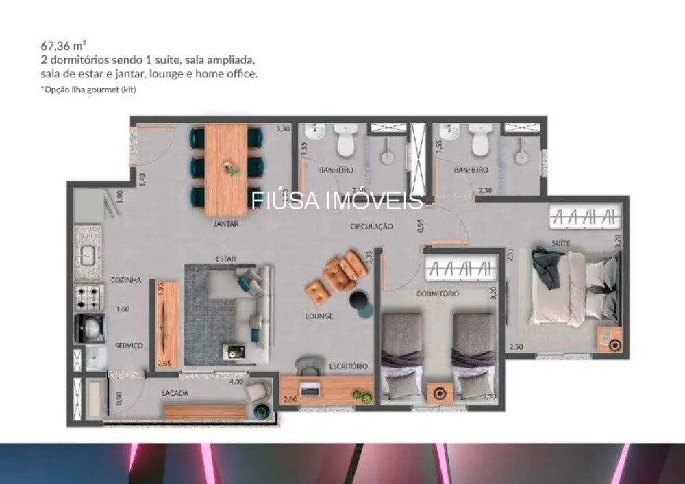 Apartamento, 3 quartos, 67 m² - Foto 4