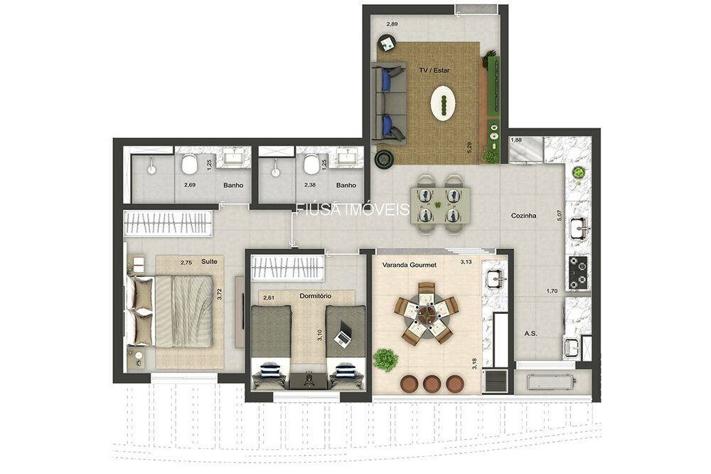 Apartamento, 2 quartos, 74 m² - Foto 11