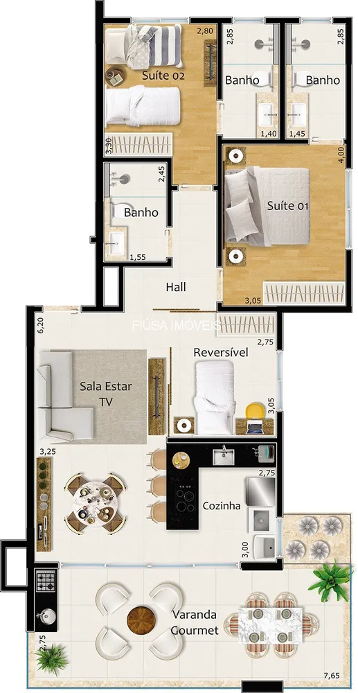 Apartamento, 1 quarto, 48 m² - Foto 7