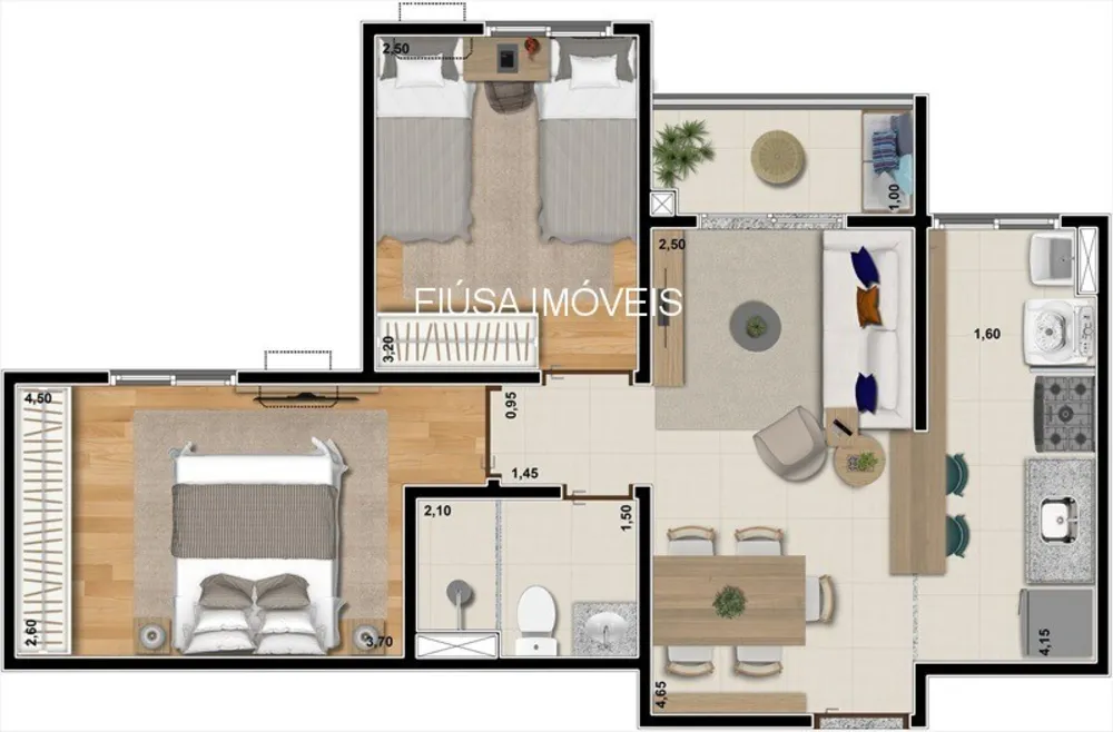 Apartamento, 2 quartos, 56 m² - Foto 8