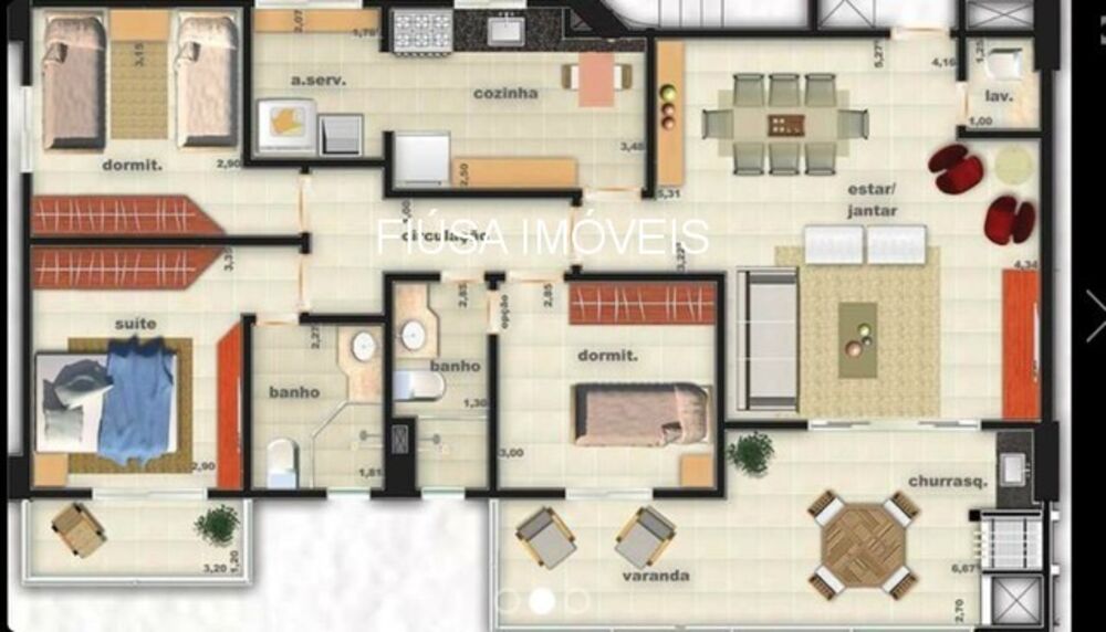 Apartamento, 3 quartos, 120 m² - Foto 1