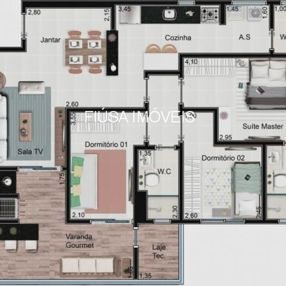 Apartamento, 3 quartos, 93 m² - Foto 2