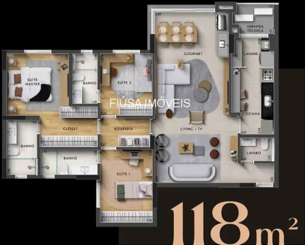 Apartamento, 3 quartos, 118 m² - Foto 2