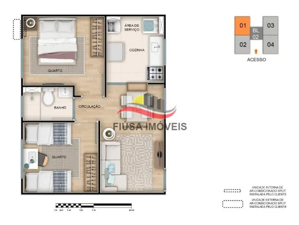 Apartamento, 2 quartos, 43 m² - Foto 7
