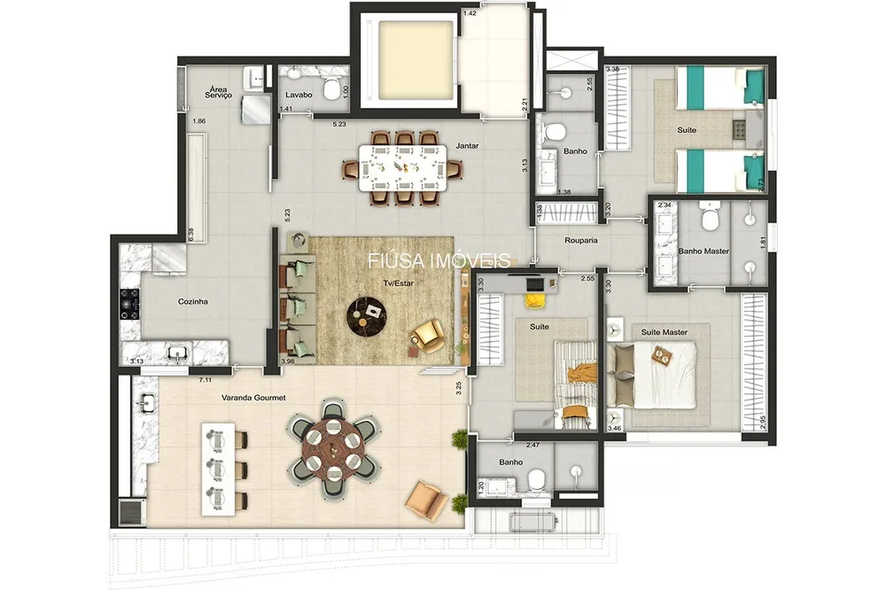 Cobertura, 3 quartos, 124 m² - Foto 14