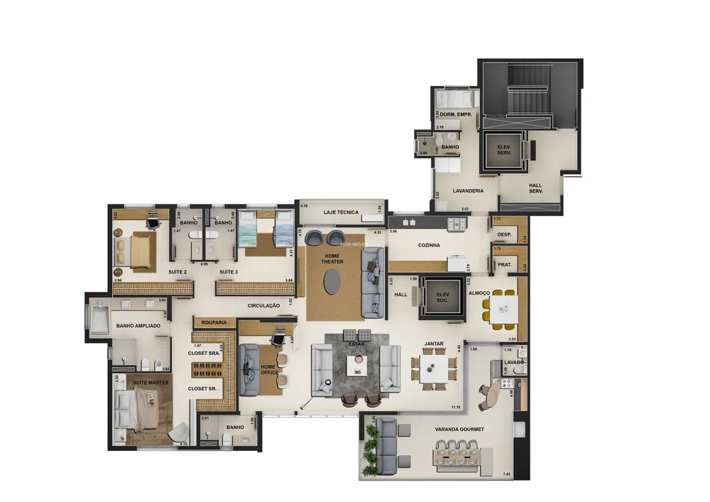Apartamento, 4 quartos, 278 m² - Foto 5