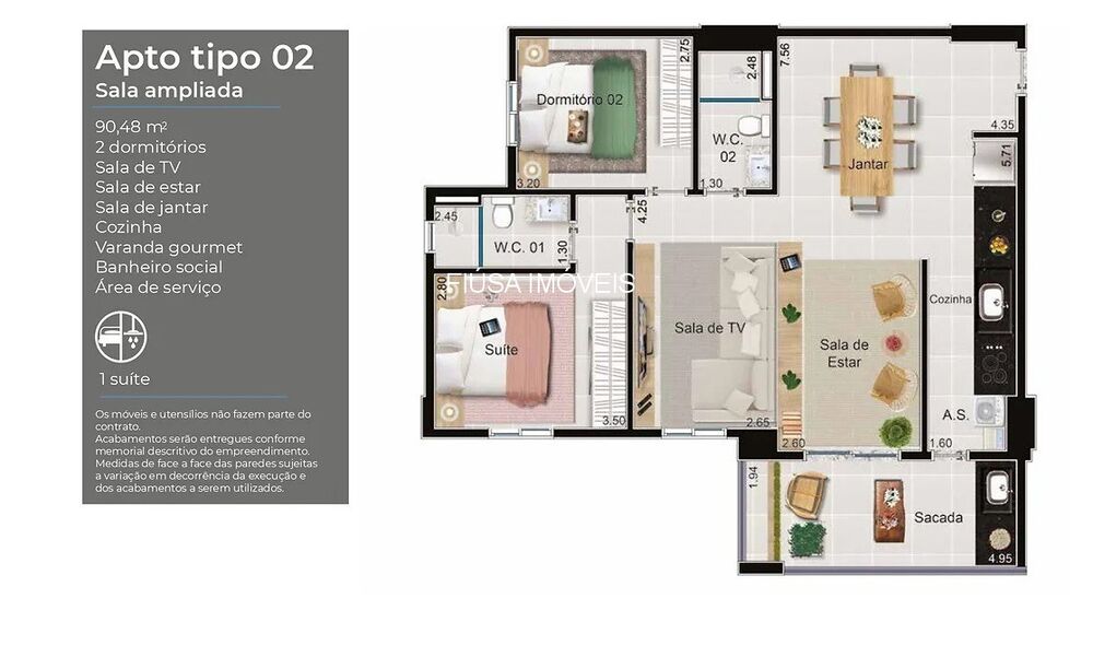 Apartamento, 2 quartos, 76 m² - Foto 6