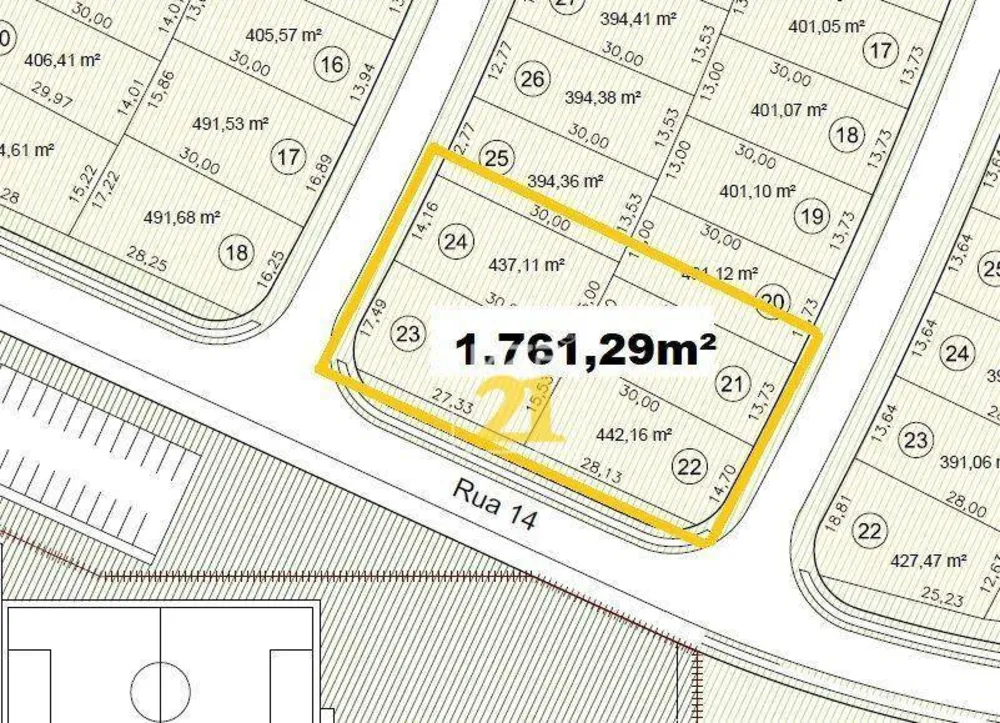 Loteamento e Condomínio, 1761 m² - Foto 1