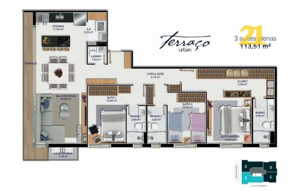 Apartamento, 3 quartos, 94 m² - Foto 7