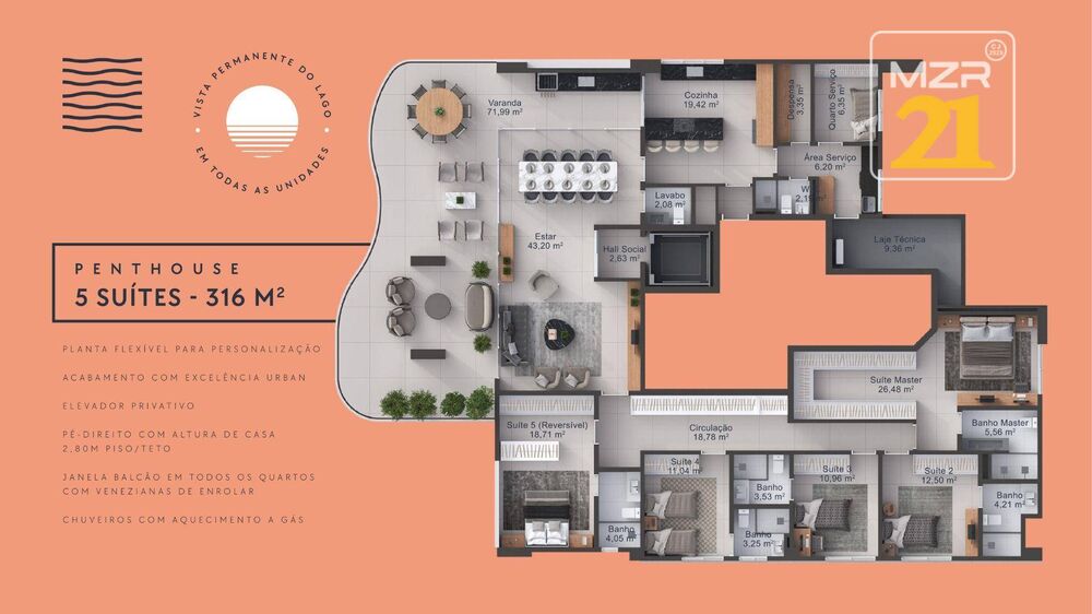 Apartamento, 5 quartos, 316 m² - Foto 6